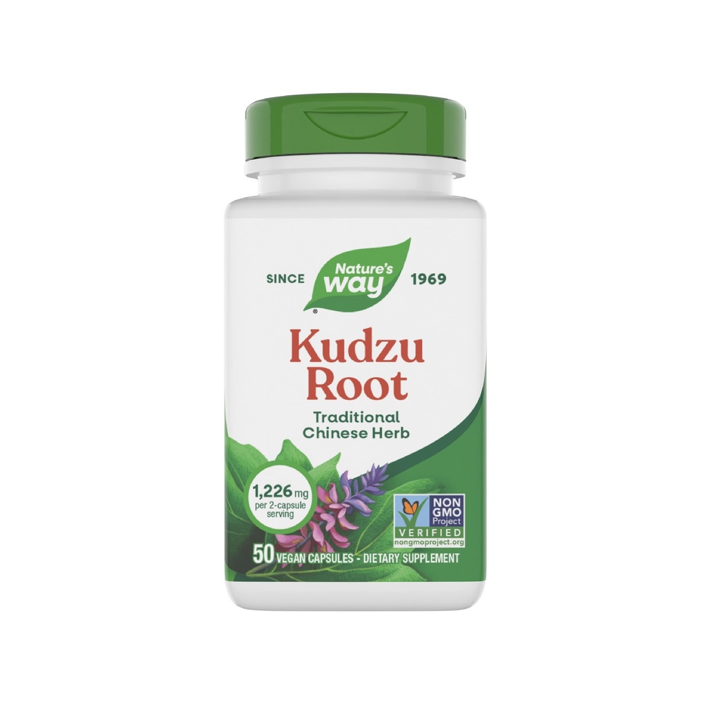 Way Kudzu Root, 1.226 mg por 2-Capsule Serving, Non-GMO Project Verified, 50 Vegan Capsules (Packaging May Vary)