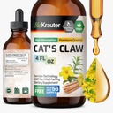 BIO KRAUTER Gatos Claw Tincture - Gatos líquidos Claw Herb for Immune Support - Alcohol & Sugar Gratis - Vegan Drops 4 Fl.Oz.