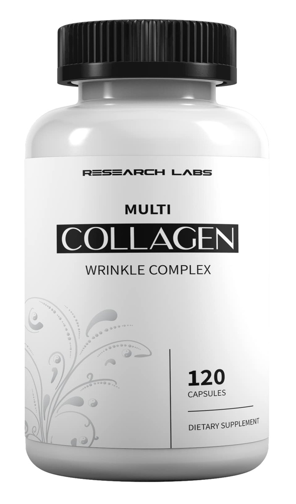 Laboratorios de Investigación Promo 120 Collagen Pills - 6000 mg. Grass Fed Anti-Aging Support for Skin, Joints, Tendons, Bones, Hair and Nails. Paleo Friendly. Collagen Peptides Powder Suplemento