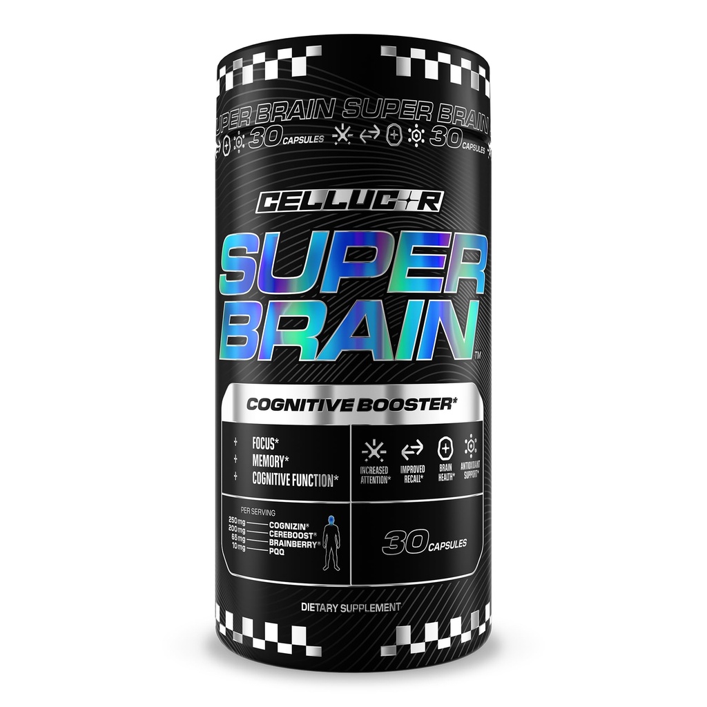 Cellucor Super Brain™ Cognitive Booster | Focus, Attention, & Recall | 30 Capsules