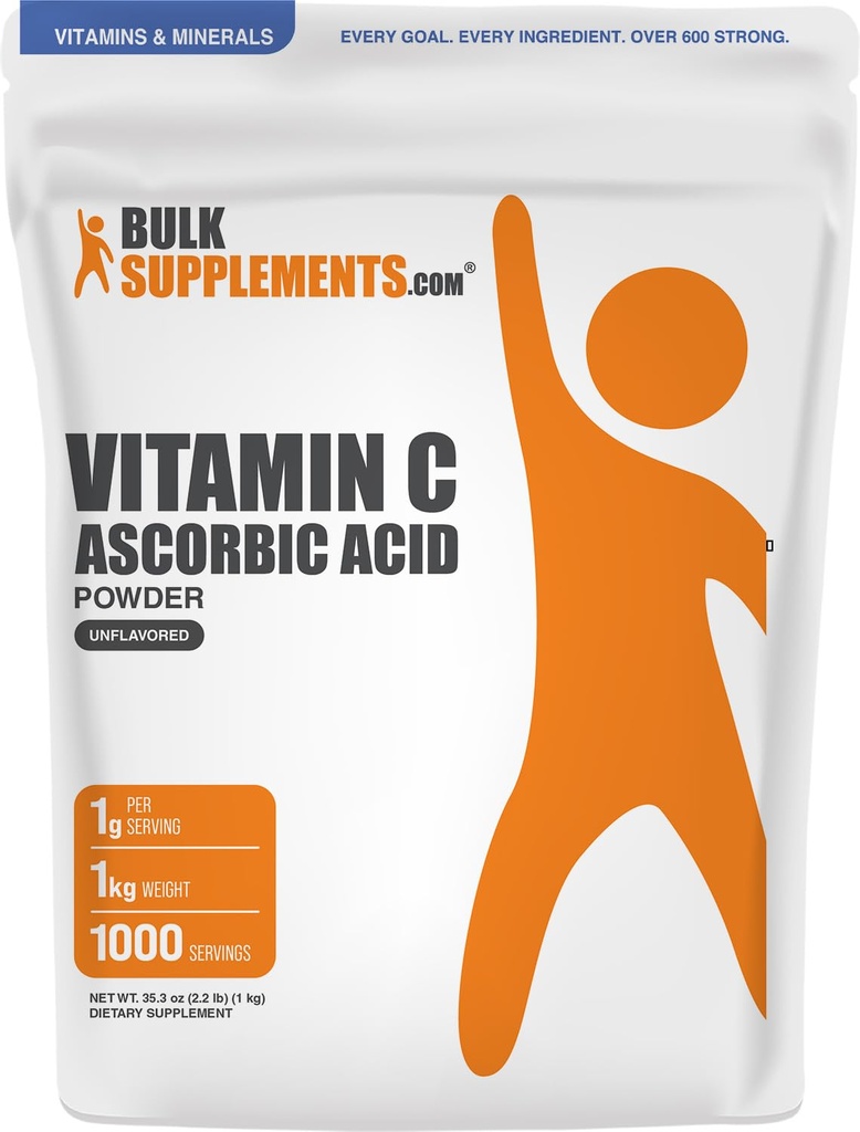 BulkSupplements.com Polvo de ácido lipoico alfa - Suplemento ALA, Suplemento antioxidante - Gluten Free, 600mg por ser, 1kg (2.2 lbs) (Pack of 1)