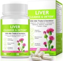 Liver Renew Cleanse Detox,Liver Cleanse Detox " Repair " Support TEN70 Cápsulas sometidasSuplemento Herbal para la Salud de los Héroes Vida útil Milk Thistle Dandelion Root with 9 Herbal Minerals for Men & Women