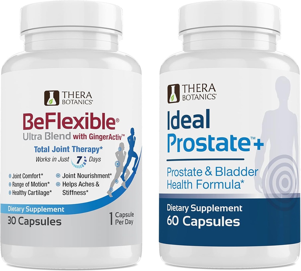 BeFlexible Ultra Joint Support Suplemento y Ideal Prostate Powerful Prostate Suplemento para Hombre Bundle