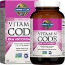 Jardín de la Vida Antioxidante Vitamin Code Raw suplemento alimenticio completo cápsulas con probiótico y enzyme Blend, vegano, desarmado, 30 cuenta