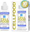 Oxígeno Celeste - 1 fl oz, 10 Pack - Suplemento de oxígeno líquido para el drenaje linfático, Enfermedad de Altitud, Jet Lag, Fatiga, Dolores de cabeza & Energía - Gluten Free, Cert. Kosher