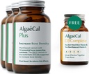 ALGAECAL Plus Bundle - Free 4-in-1 Vitamina D3 Complete & Red Algae Calcium with 16 Bone-Supporting Nutrients, Clinically Supported to Increase Bone Density & Boost Immune System