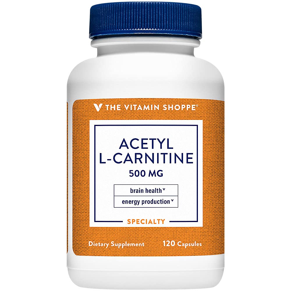 Acetyl-L-Carnitine 500mg – Apoya Función sana del cerebro y la memoria, promueve la producción energética – CarnipureTM ofrece formas más puras de L-Carnitina (120 cápsulas) por The Vitamin Shoppe