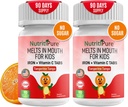 Suplementos de Hierro Chewable para Niños (Ferronyl®/Carbonyl Iron 9 mg con vitamina C 30 mg) Tablet in Tangerine Tango Orange Flavor Kids Iron Suplemento 90 Conde (2 Botellas)