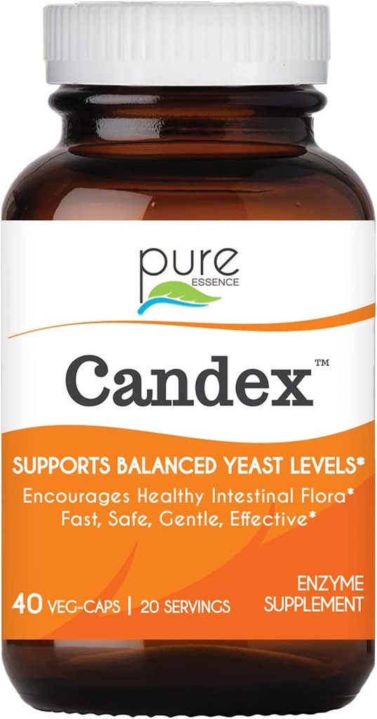 Suplemento de Candex de Esencia Pura - Suplemento de Sobrecrecimiento de Levadura con Enzimas Digestivos, Infección de Levadura Ayuda Probiótica para Hombres y Mujeres - 40 cápsulas