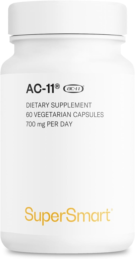Supersmart AC-11 Suplemento 700mg por día (extracto de garra de gato) - Uncaria Tomentosa Bark ¦ No GMO & Gluten Gratis - 60 cápsulas vegetarianas