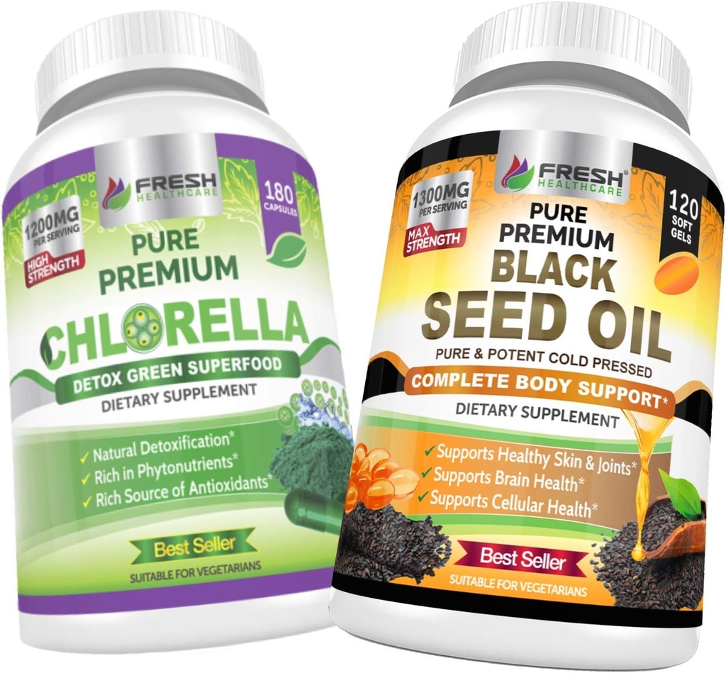 FRESH HEALTHCARE Clorella y aceite de semilla negra - Abanico