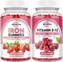 Iron Gummies Suplemento para Adultos & Niños ← Vitamina B12 Gummies  durable Bundle