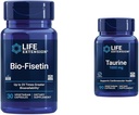 Extensión de la vida Bio-Fisetina 30 Capsules Celular Health Bundle con Taurine 1000mg 90 Capsules Heart Health