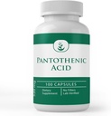 PURE ORIGINAL INGREDIENTES Ácido pantoténico (100 cápsulas) Puro, vitamina B5, Suplemento de calcio
