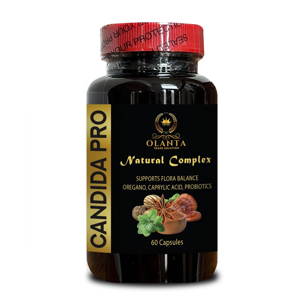 Candida Support Capsules with Nutrient-Rich Botanicals for Digestive Harmony & Internal Balance | Daily Plant-Based Support | 1 Bottle 60 Capsules