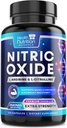 Extra Strength Nitric Oxide Suplemento 3X Strength L Arginine, Citrulline Malate, AAKG, Beta Alanine - Premium Muscle Supporting Nitric Booster - Energía natural y apoyo a la salud cardíaca - 120 cápsulas