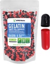 XPRS Nutra Size 1 Empty Capsules - 1000 Conde Coloreado Empty Gelatin Capsules - Pill DIY suplemento capsula relleno - Color Fillable Gel Caps Pills para Do-It-youself Suplementos (Black/Red)