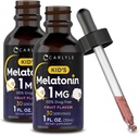 Carlyle Kids Melatonin Liquid TENIDO 1 fl oz TENIDO Two Pack TENIDO Fruit Flavor tóxico Drug Free Childrens Suplemento