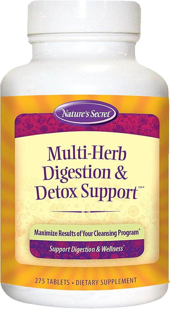 Secreto de la Naturaleza Digestión de hierbas múltiples y Detox Apoyo económico Suplemento Dieta, 275 Conde