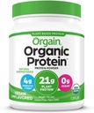 Orgain Organic Unflavored Vegan Powder, Natural Unsweetened - 21g of Plant Based Protein, Non Dairy, Gluten Free, No Sugar Añadido, Soy Free, Non-GMO, 1.59 lb (Packaging May Vary)