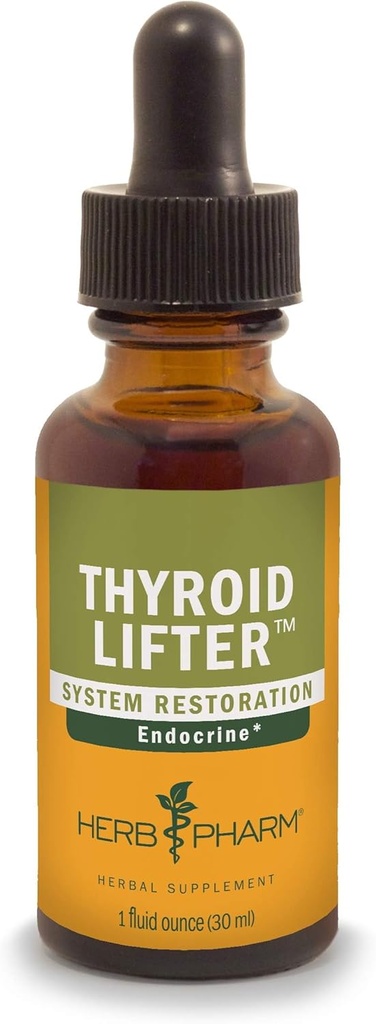 Herb Pharm Tiroid Lifter Liquid Herbal Fórmula para Sistema Endocrino Soporte - 1 onza