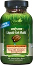 Irwin Naturals Only One Liquid-Gel Multi with Iron - 60 Liquid Softgels - Daily Essential Vitamins, Minerals, Antioxidantes, Omega-3s & Green Super Foods