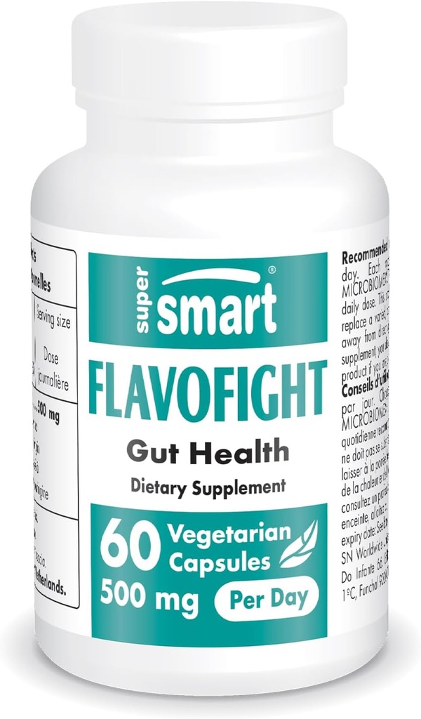 [BRSWGGATAQFAA3IZ] SuperSmart - FlavoFight 500mg por día (Patented & High Strength) - Citrus Sinensis Extracto Suplemento - Orange Flavonoids ← No GMO & Gluten Gratis - 60 cápsulas vegetarianas