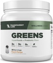 Laboratorios transparentes Verdes Prebióticos - Polvo Superalimentario " Antioxidantes Suplemento con Spirulina Orgánica, Chloerra, Acacia, " Green Banana Powder - 30 Servings, Peach Mango