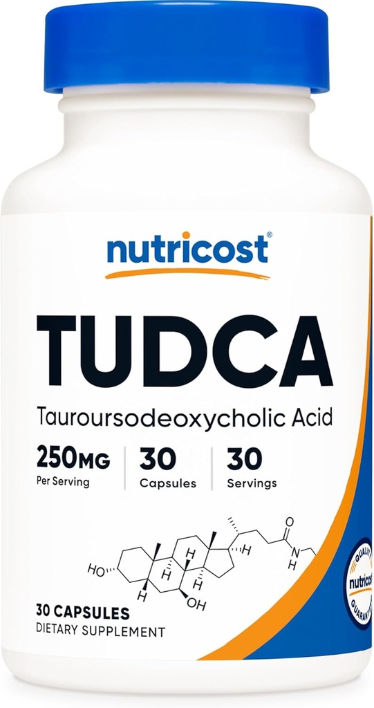 Nutricost Tudca 250mg, 30 Capsules (Acido Tauroursodeoxycholic) - Gluten Free, Non-GMO