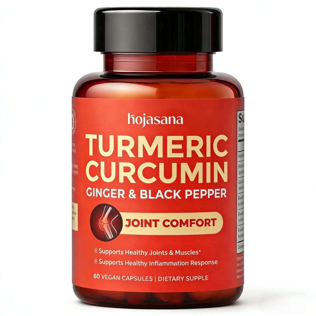 Turmeric Curcumin Supplement with Black Pepper & Ginger – High Potency 95% Curcuminoids for Joint Support, Mobility & Comfort, 20X Better Absorption, 60 Vegan Capsules