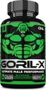 GORIL-X Testosterone Booster para Hombre - Workout Testosterone Suplemento - Aumentar Tamaño, Fuerza & Energía - 1000mg Male Enhancing Horny Goat Weed - Maca Root, Tongkat Ali & Tribulus Terrestris 60 Caps