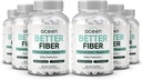 Mejor fibra - Suplemento diario de fibra - Soften Stool for Effortless Bowel Movements - con Psyllium Hulk y Slippery Elm - 6 botellas