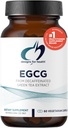 Diseños para la salud EGCg - Extracto de té verde decaffeinado (225 mg) + Suplemento Antioxidante de polifenoles - No GMO Píldoras de té verde vegano (60 cápsulas)