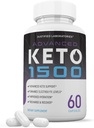 Laboratorios Justificados Advanced Keto 1500 Keto Pills 1275MG Nueva & Mejorada Fórmula Contiene Apple Vinagre Vinagre Virgen Extra Aceite de Oliva Powder Green Tea Leaf 60 cápsulas