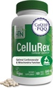 Health Thru Nutrition CoQ10 Plus PQQ y Red Spinach Ø Cellurex ← Optimizador Celular para la Circulación del Cerebro Energía y Mitocondria Función Soporte ← Certified Vegan ← Non-GMO (Pack of 60)