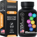 Suplementos de fertilidad para hombres - Zinc, Maca, Ashwagandha, L-Arginine - Male Vitality Conception for him - Count and Motility Pregnancy Aid - Vitaminas y Hombre Fertility Support Suplemento - 120 Pills
