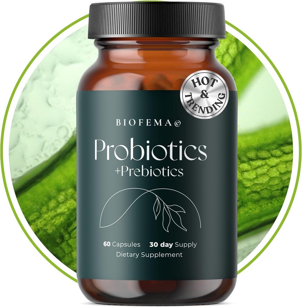 Probióticos de entrega seleccionados + Prebiótico para Mujeres - Probióticos para Digestivo, Salud Gut y Balance Corporal- 40 Billones CFUs - 4 Highly Researched Good Bacteria Strains - 60 cápsulas Vegan