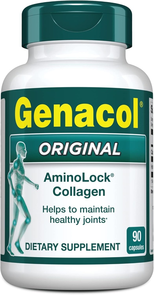 Genacol Original – Suplemento de colágeno con péptidos de colágeno ultra-hidrolyzed, mantiene la salud conjunta, para rodillas conjuntas, 90 cápsulas (30-Day Supply)