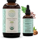 Herbal Cleanse Organic Alcohol-Free Tincture ← Detox y Cleanse Fórmula, Extracto Suplemento Silencio Organic Wormwood Herb, Black Walnut Hull, Cloves Flower Buds  Purge Extract (4 fl oz)