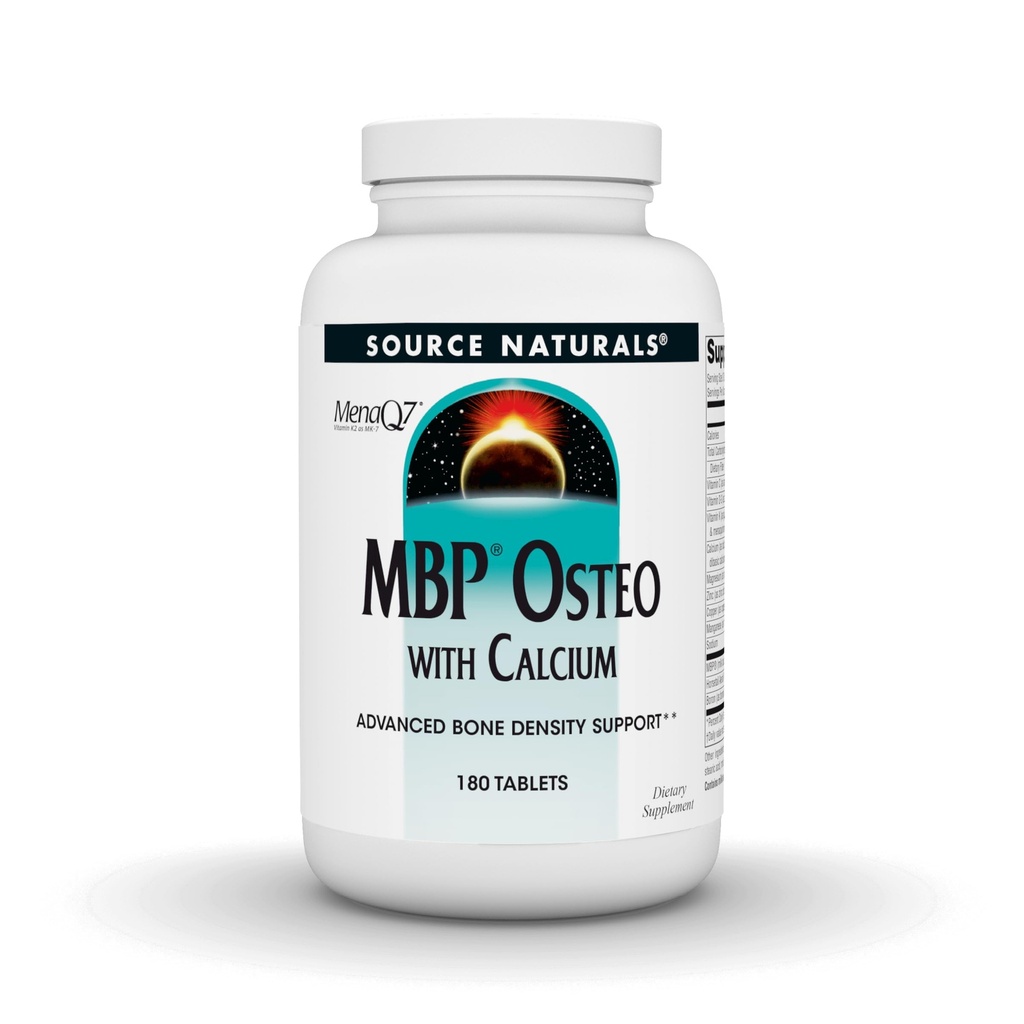 Fuente Naturals MBP Osteo con Calcio, Soporte de Densidad de Hueso Avanzado*, 180 Tabletas