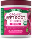 Verdad de la naturaleza Orgánica Beet Root Powder TEN 6.1 oz ANTE Vegan, No GMO & Gluten Suplemento Gratis