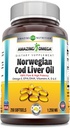 Increíble Omega Norwegian Cod Liver Oil 1250 Mg Softgels Suplemento Ø Omega-3, EPA, DHA, Vitamina A, Vitamina D & Vitamina E (Límon TEN 250 Conteo)
