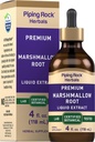 Piping Rock Marshmallow Extracto de raíz Líquido TENIDO 4 Fl Oz TENIDO Tintura gotas TENIDO Alcohol Libre, Vegetariano TENIDO NO GMO, Gluten Suplemento gratuito