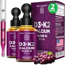 [2 Pack] Vitamina Líquida D3 K2 gotas con Calcio para Adultos Silencio Vitamina D3 10,000 UI Silencio D3 K2 con Calcio para la Salud Bone & Inmunity Support ← Salud Conjunta Suplemento No.