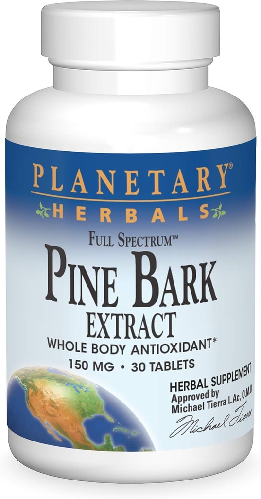 Herbals planetarios FS Pine Bark Extract Tablets, 150 mg, 30 Cuenta