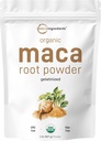 Polvo de raíz de Maca orgánica, 2 libras, Gelatinized for Better Absorption, Rich in Antioxidants, Help Energy, Stamina, Endurance, Strength and Immune System, No GMOs, Vegan Friendly and Peru Origin