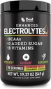 Enhanced Electrolyte Powder (Passion Fruit Orange Guava tención 90ct.) w/ 0 Sugar +BCAAs +B-Vitamins Suplemento electrolito w Potasio Zinc & Magnesio para la hidratación - Keto Electrolitos