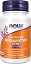 AHORA Suplementos, triple fuerza Astaxanthin 12 mg, triple fuerza, salud cerebral*, ayuda a manejar el recto del ojo*, 60 Veggie Softgels