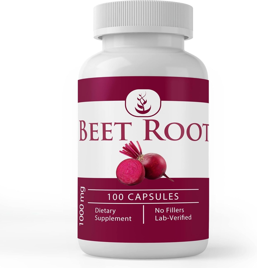 Pure Original Ingredients Beet Root, (100 capsules) Siempre Puro, No Additives O Fillers, Lab Verified
