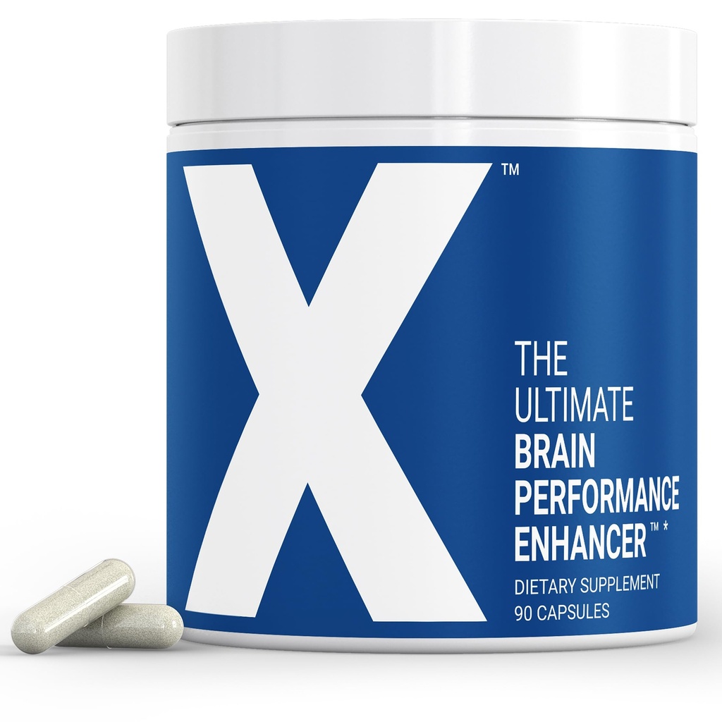 X - The Ultimate Brain Performance Enhancer — La cápsula del suplemento cerebral más potente del mundo - Aumentar el enfoque, energía, memoria, concentración, productividad - respaldado por la ciencia - Nootropic Stack